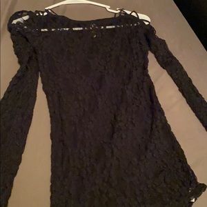 Intimately free people black lace top size medium